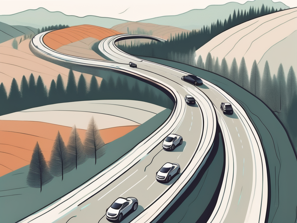 A secure road winding through scenic landscapes